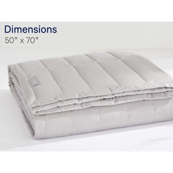New In Box Casper Cotton Breathable Weighted Blanket, 20 lbs, Gray - Picture 2 of 5
